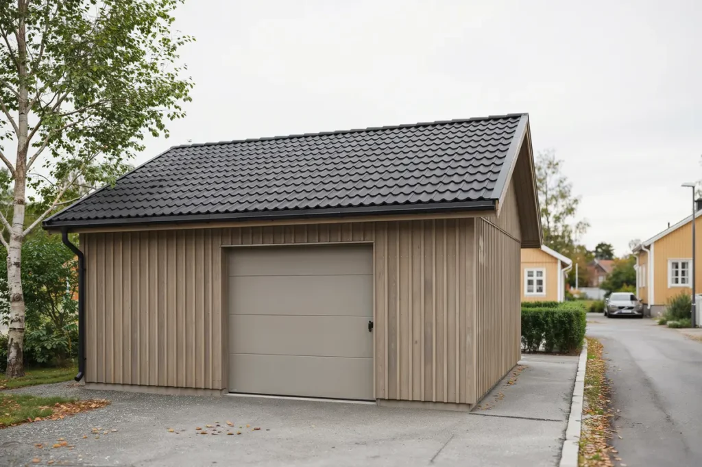 byte av garagetak med papptak i amhult torslanda