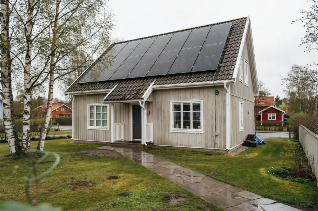 installera solpaneler p villan s s nker du elkostnaden och h jer husets v rde